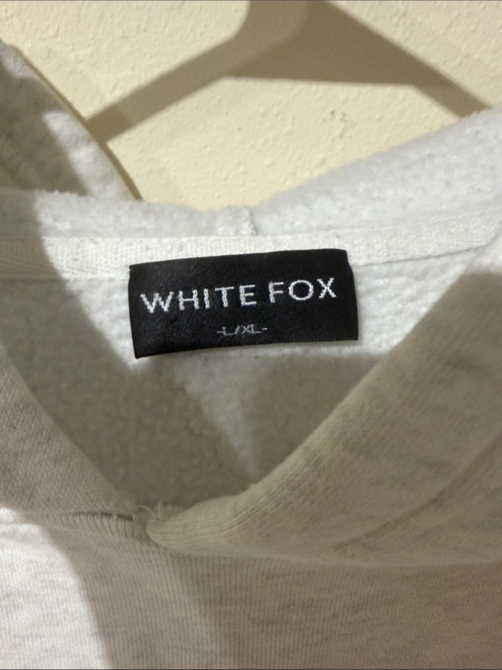 White Fox Boutique Vol. 3 Heather Gray/Marle Hoodie with Navy Blue Logo - Picture 3 of 8